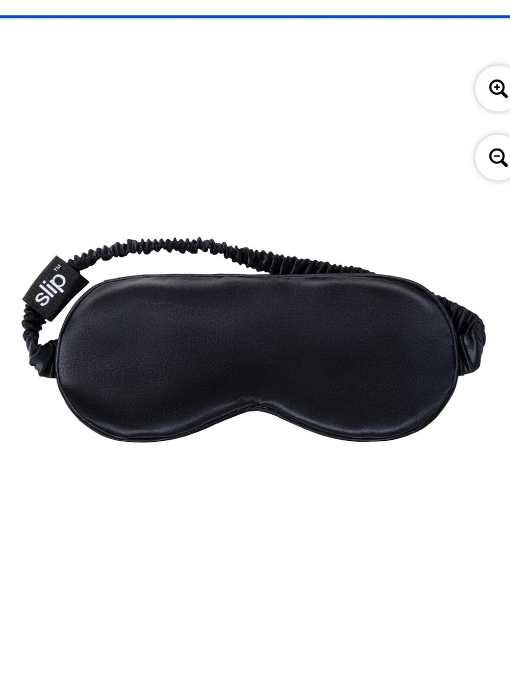 Slip Pure Silk Soft Satin Sleep Mask with Elastic Band Black